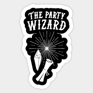 Wizard Dungeons and Dragons Team Party Sticker